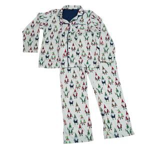 Nite Nite Munki Munki Flannel Gnome Holiday Pajama Set